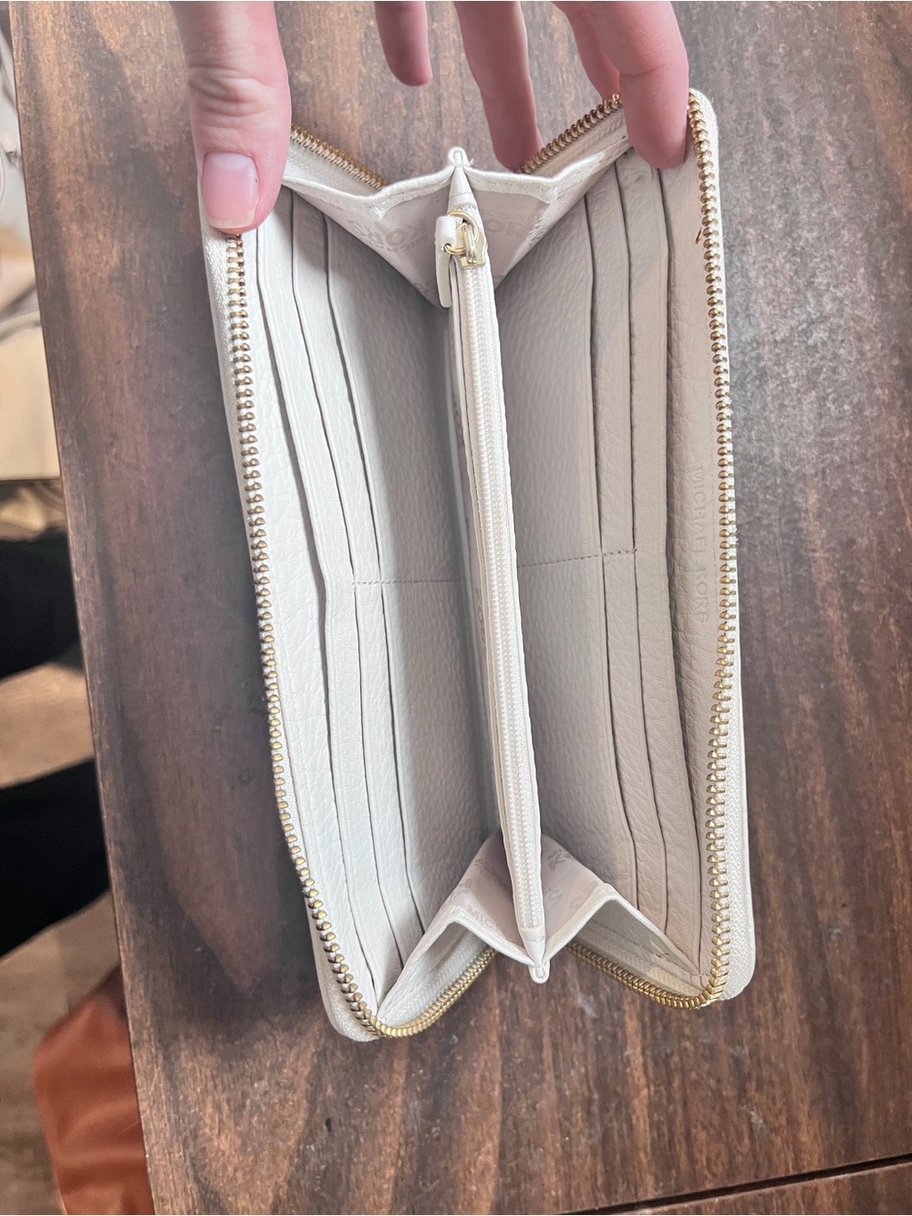 MICHAEL Michael Kors Zip Around Wallet with Gold Plaque - Picture 2 of 2